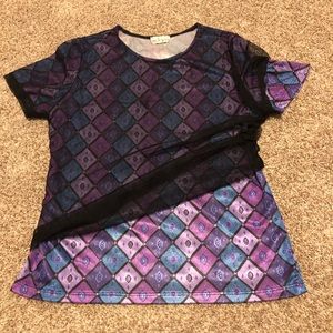 Y2K Mesh purple shirt (as is) vintage